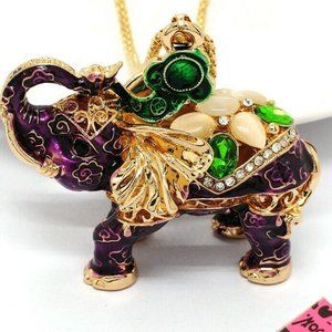 Gorgeous Betsey Johnson Rhinestone Elephant Neck